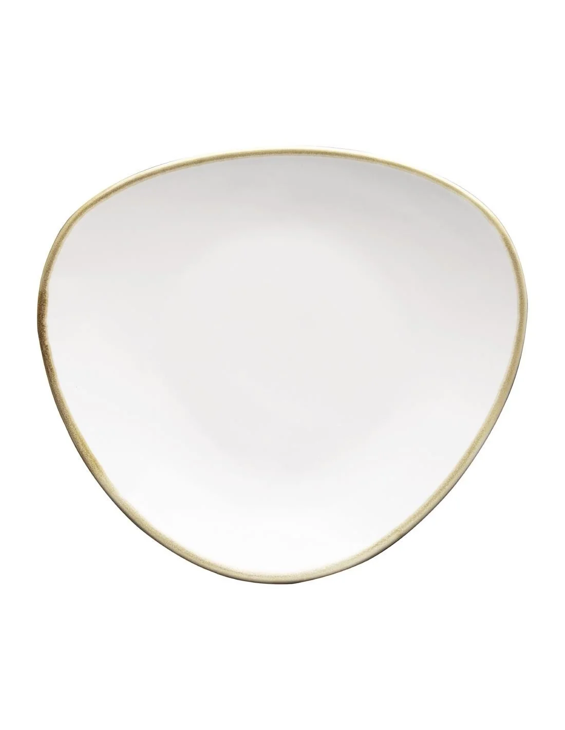 Assiettes triangulaires couleur craie Olympia Kiln 280mm (lot de 4)
