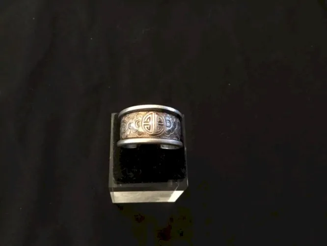 Bague argent Asie graver