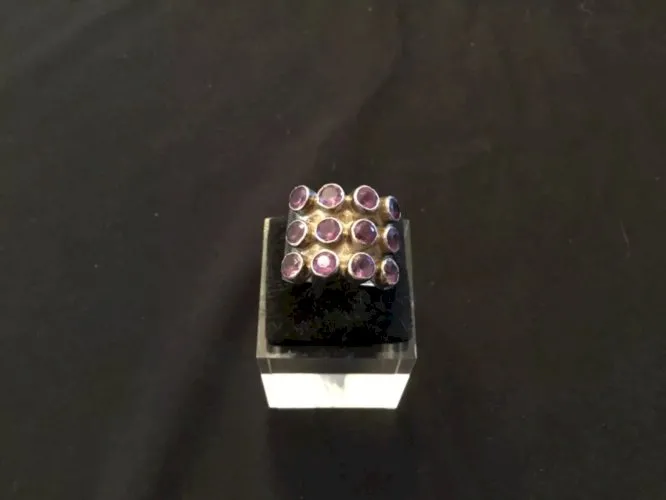 Bague argent avec améthyste