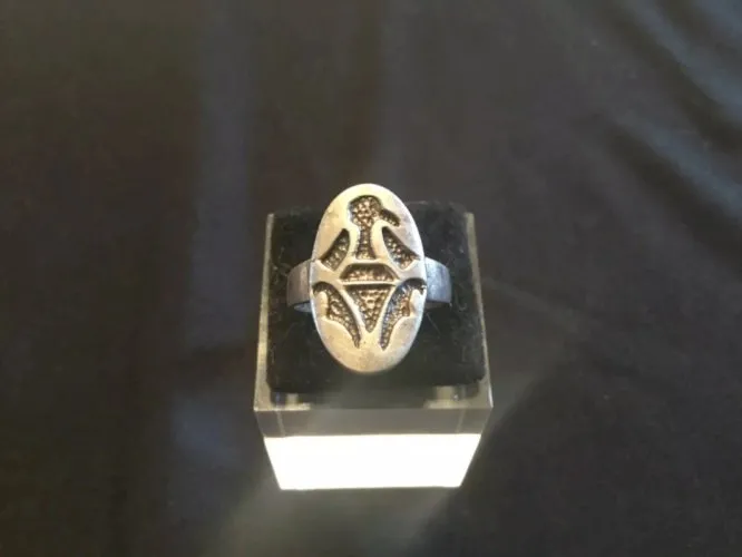 Bague argent écusson canard T54