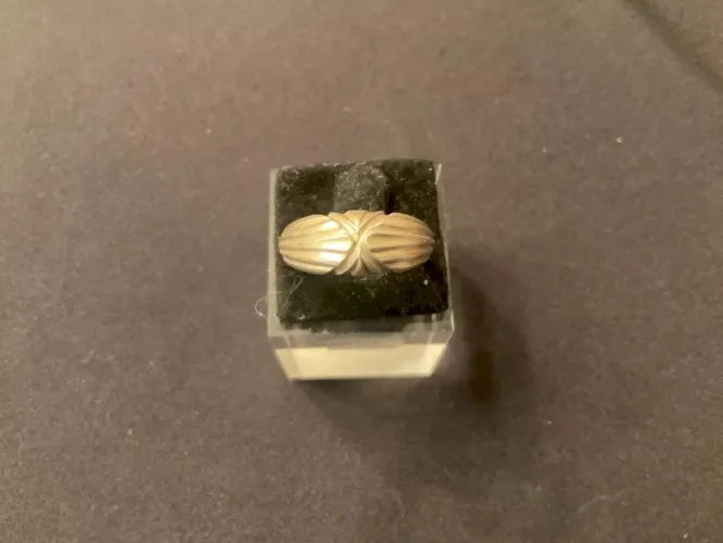 Bague argent effet multi brins et croix (T59)