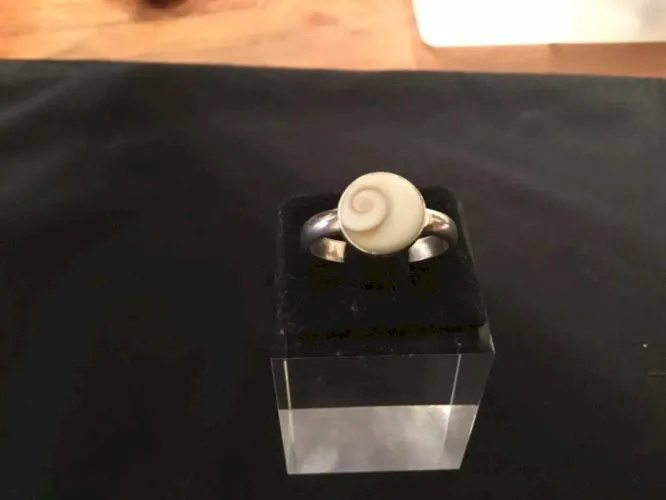 Bague argent œil de sainte Lucie taille 53