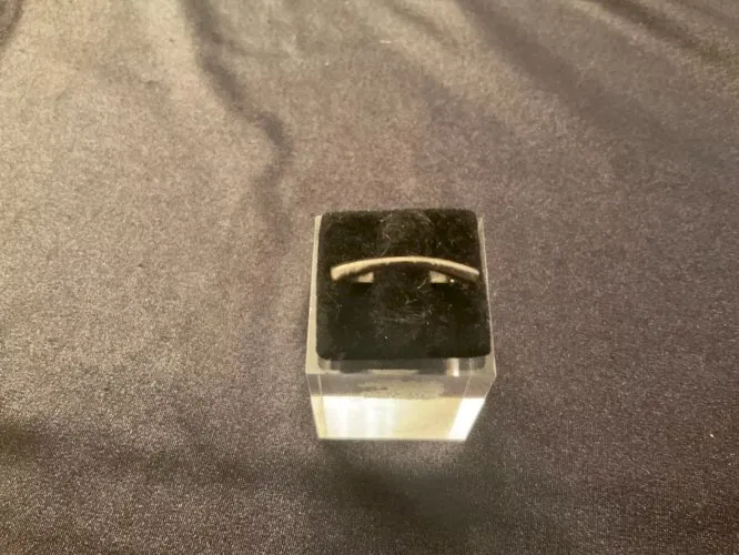 Bague argent plate incurvée (T55)