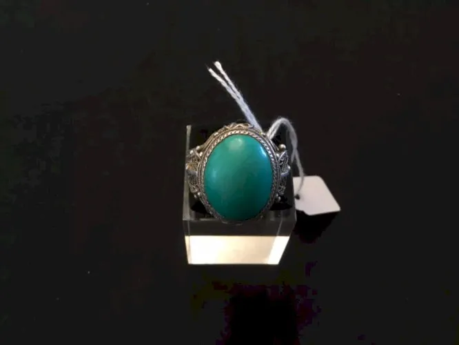 Bague argent réglable avec Pierre bleu