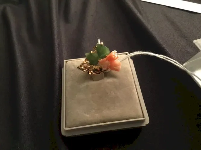 Bague avec jade dlg krehentz taille 58