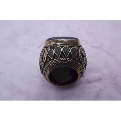 Bague Cachet Argent et Lapis-Azuli Chine 19 ème