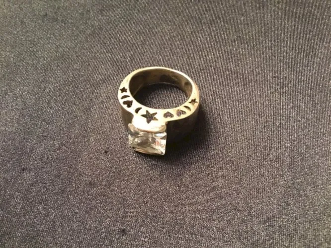 bague Chevalière argent massif (P: 8.39g T: 48)