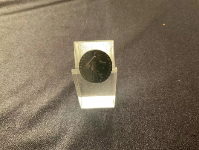 Bague de poilus WW1 avec pièce 50 centimes en argent