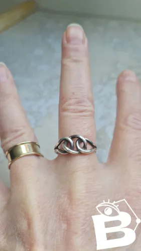 Bague en argent 925 ajustable motif maillons