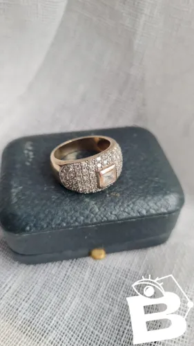Bague en argent avec brillants - bague vermeil