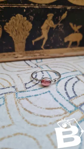 Bague en argent et pierre vintage -argent - taille:17 / 13-53