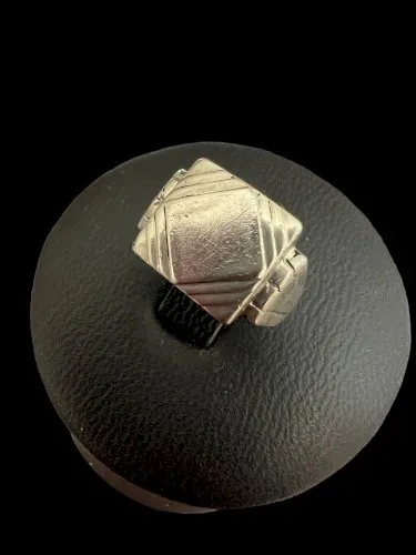 Bague Époque, 1930, Vintage Ancien Collection Géométrique Unisexe, Chevalière