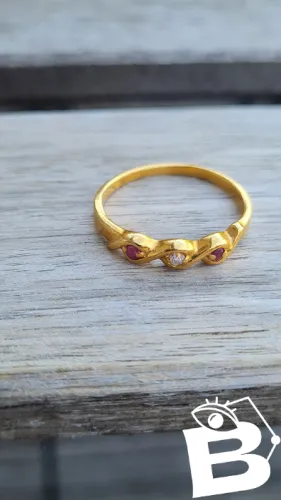 Bague fantaisie plaqué marque Damart Taille 60