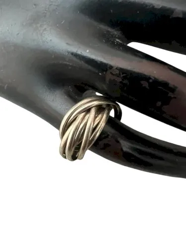 Bague Infinity Multi Anneaux–argent–poinçonné-Vintage 46 FR- Chic- Elegante