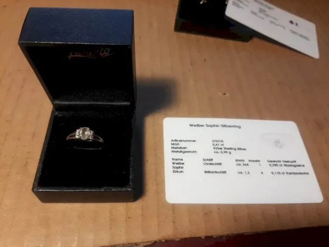 bague Juwelo ZIRKON et argent