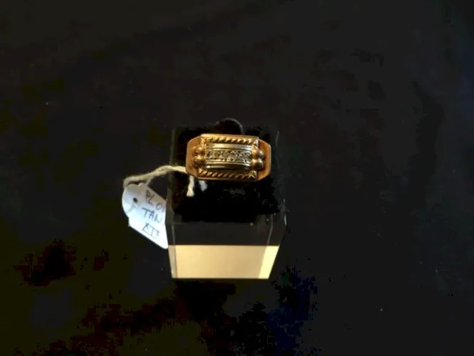 Bague plaqué or jaune TANK 19 eme