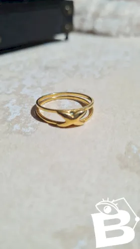 Bague plaqué or taille 19