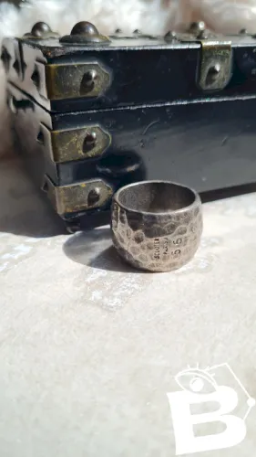 Bague scooter paris taille 16 / 56 effet martelé