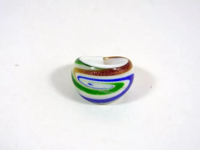 Bague verre Murano multicolor T - 55/56