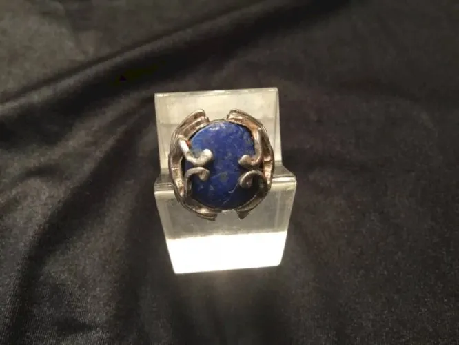Bague vintage argent et lapis-lazuli