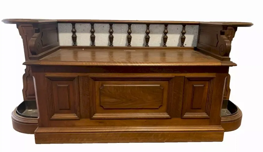 Banc coffre et porte parapluie pour hall dentrée XX siècle