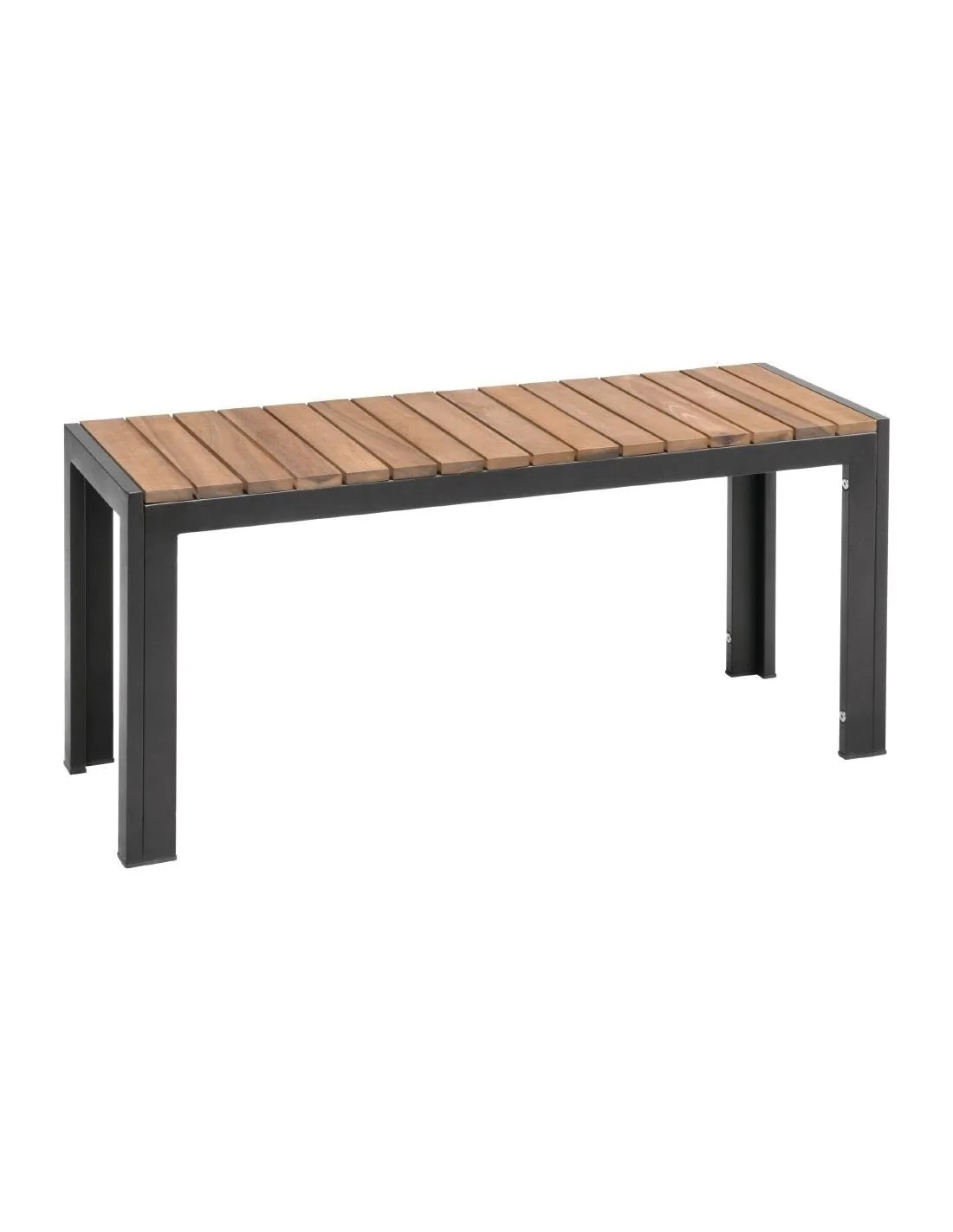 Bancs en acier et acacia Bolero 100 cm (lot de 2)