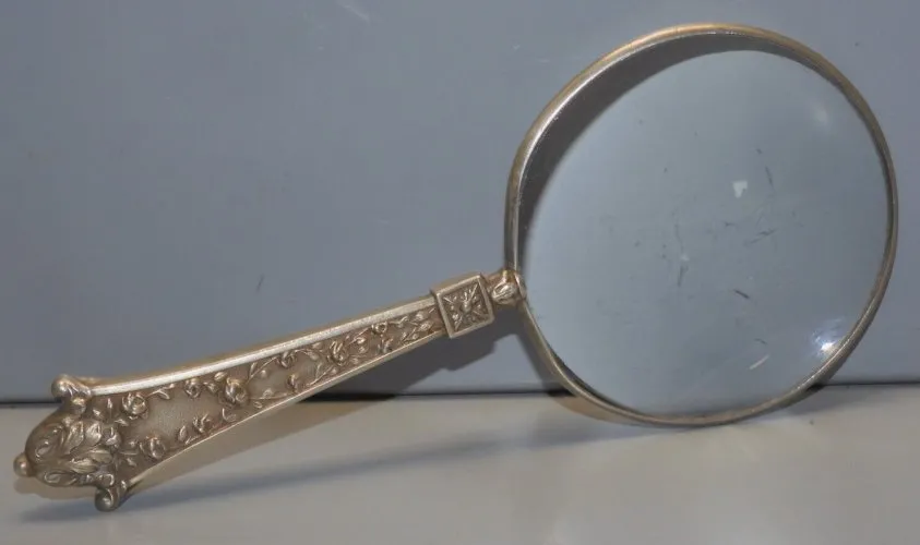 - BELLE ANCIENNE LOUPE MANCHE ARGENT Poinçon SANGLIER Orfèvre HXL COLLECTION  D