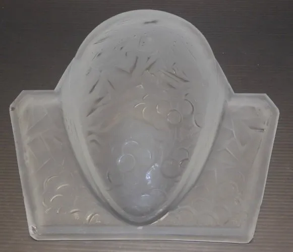 -BELLE APPLIQUE MULLER Frères LUNEVILLE VERRE Pressé Moulé dépoli incolore  D