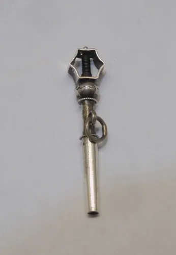 -BELLE CLE de MONTRE COQ ARGENT NIII XIXe poinçon SANGLIER COLLECTION D