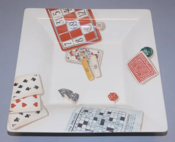 -BELLE COUPELLE CERAMIQUE de GIEN Modèle JEUX VIDE POCHE COLLECTION VITRINE D