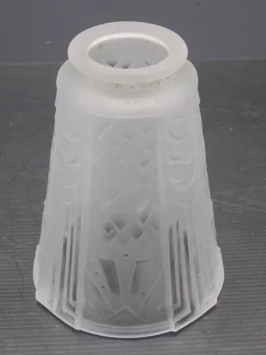 -BELLE TULIPE MULLER Frères LUNEVILLE VERRE Pressé Moulé dépoli incolore D