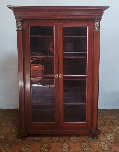 Bibliothèque Empire en noyer