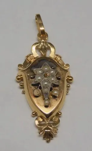 -BIJOU ANCIEN JOLI PENDENTIF NAPOLEON III OR XIXe (testé) COLLECTION VITRINE D