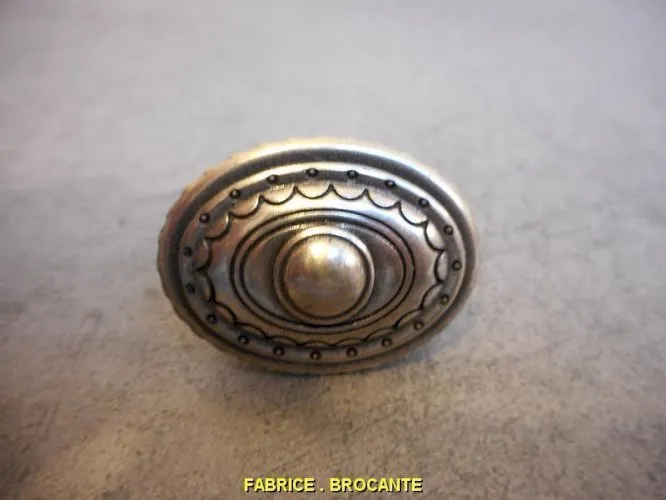 BIJOU ARTISANAL BAGUE EN METAL BLANC