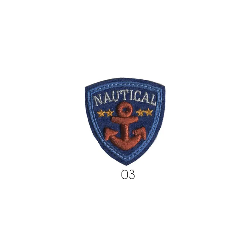Blason nautical 4,5x4cm - Jeans