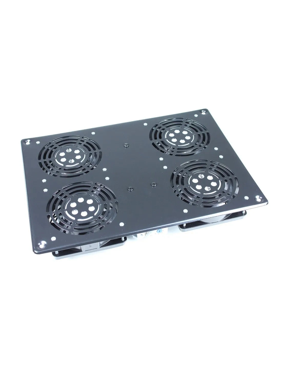 Bloc 4 ventilateurs toit pour rack et baie de brassage 19'' + thermostat