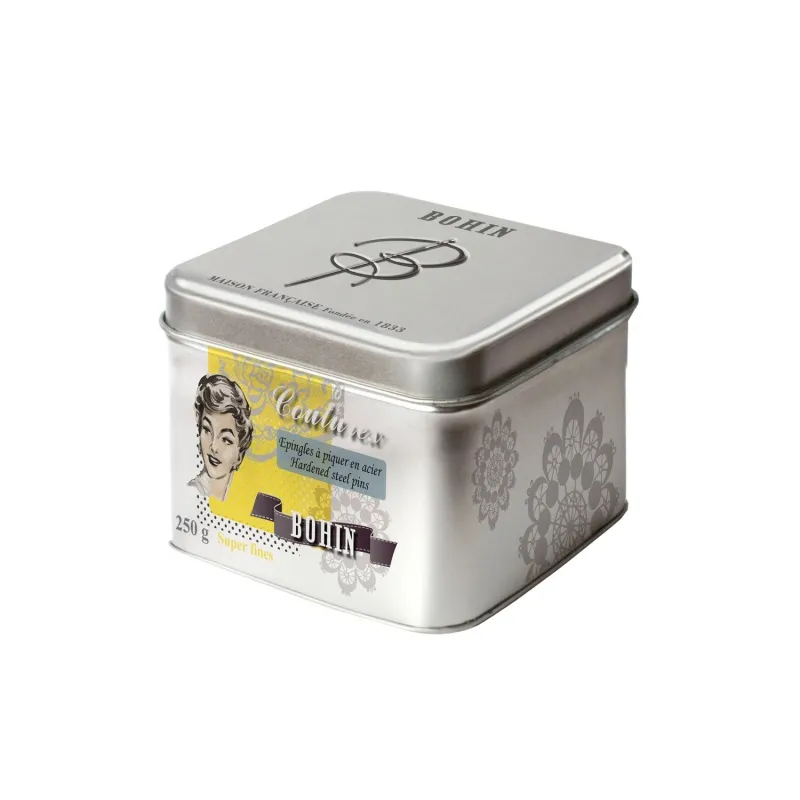 Boite Jaune 250g Epingles DE Couture N°4 Bohin