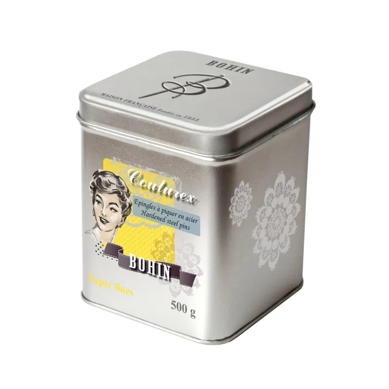 Boite Jaune 500g Epingles DE Couture N°4 Bohin