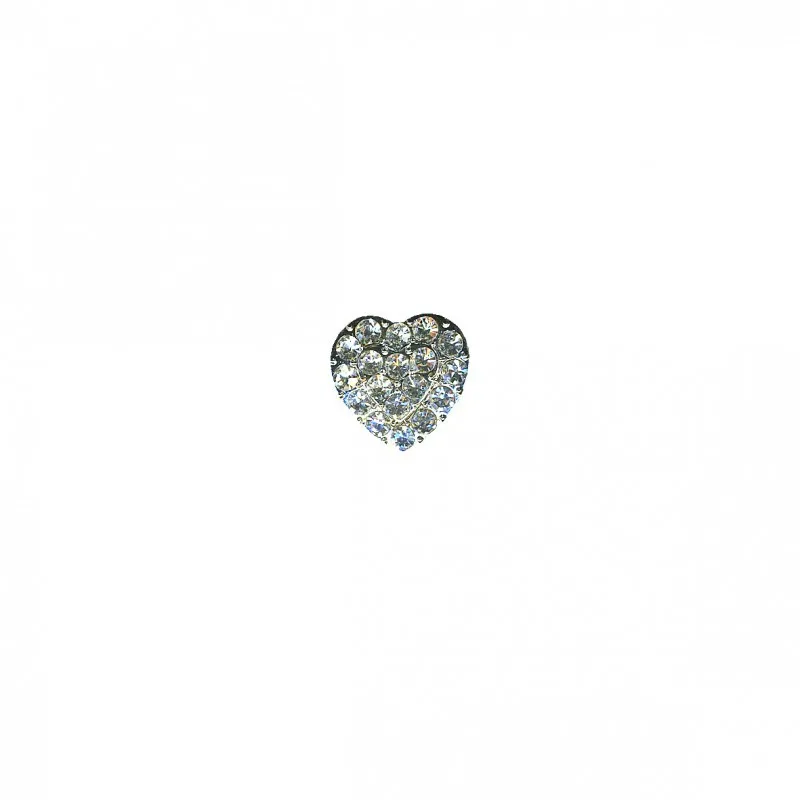 Bouton bijou coeur Crystal -