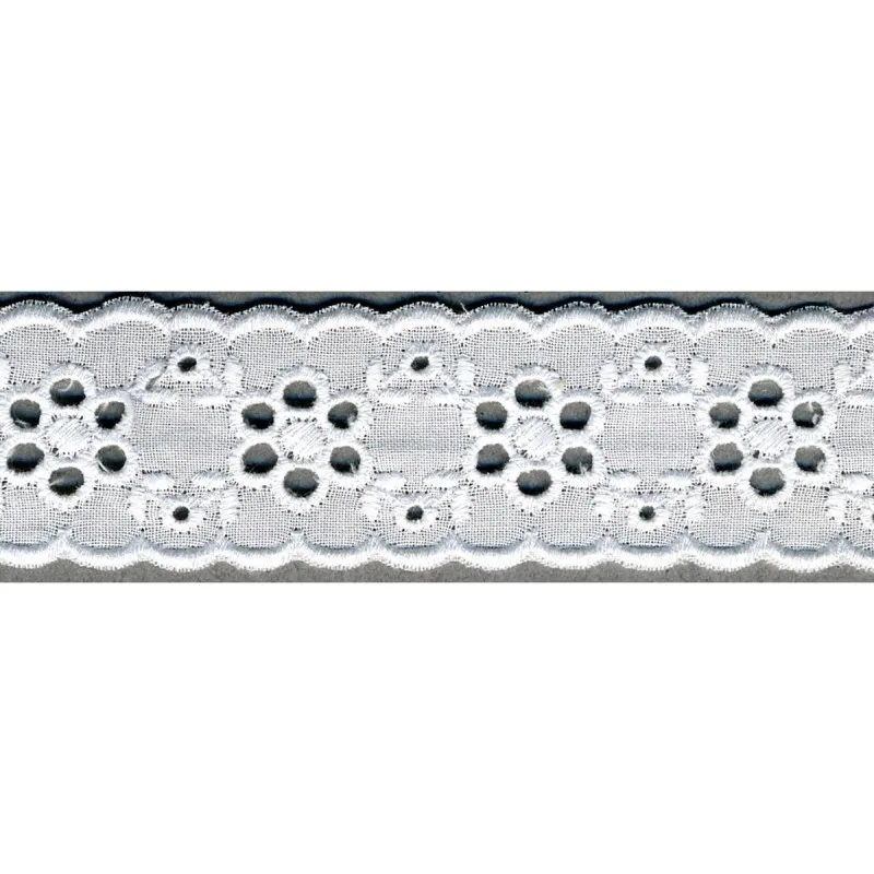 Broderie anglaise 30mm Blanc -