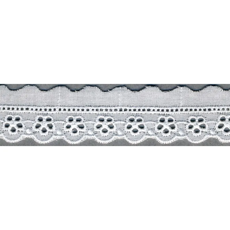 Broderie anglaise 33mm Blanc -