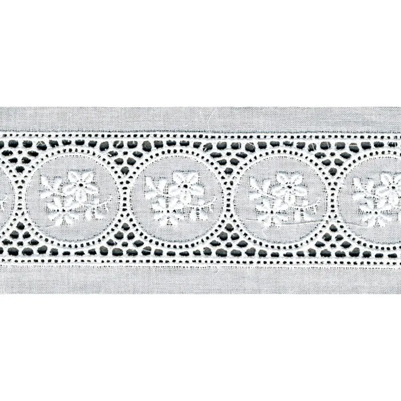 Broderie anglaise 45mm Blanc -