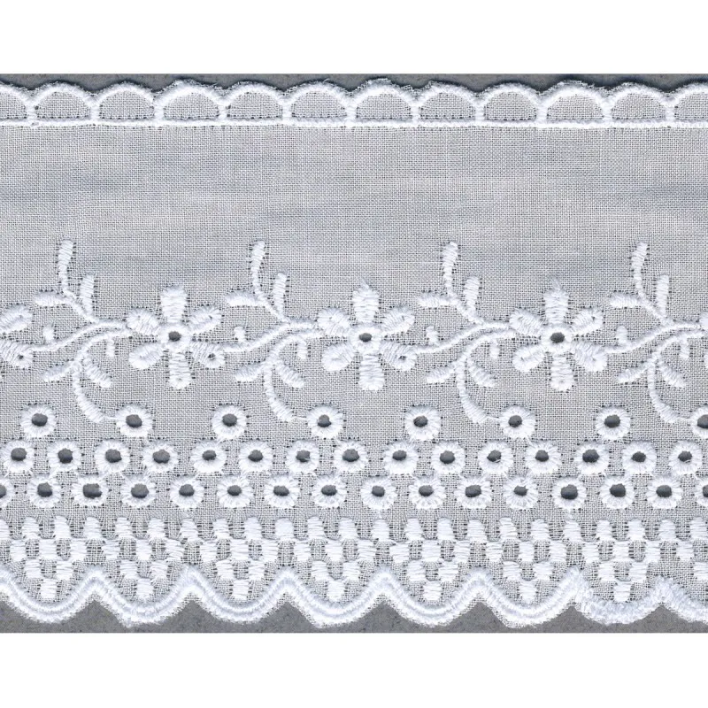 Broderie anglaise 57 mm Blanc -