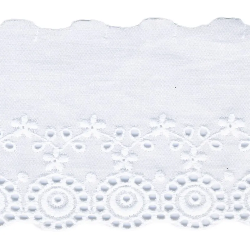 Broderie anglaise 8 cm Blanc -