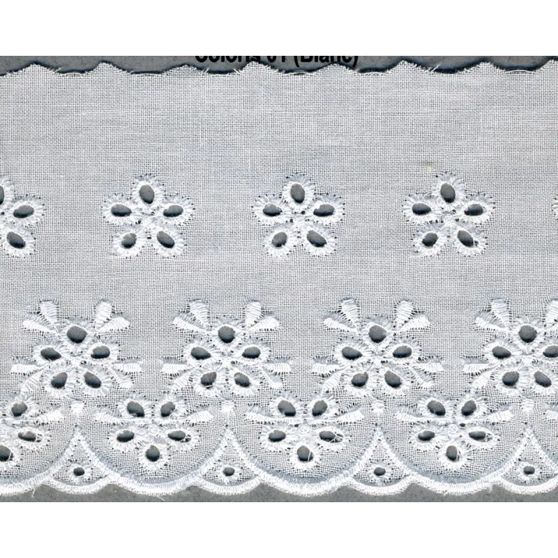 Broderie anglaise 80mm Blanc -