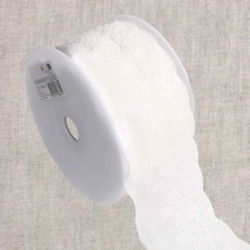 Broderie vagues Blanc