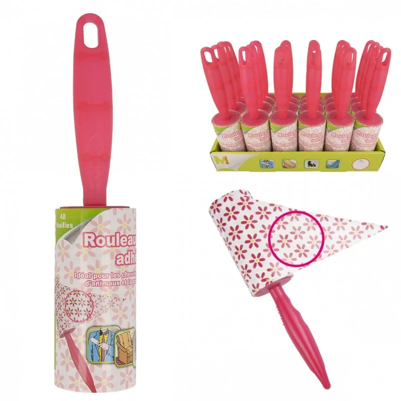 Brosses adhésives plv*1p Rose fluo -