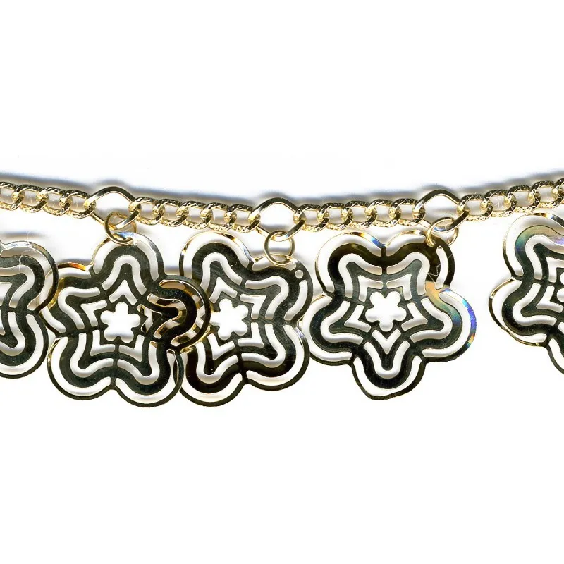 Chaine fantaisie etoiles Or -