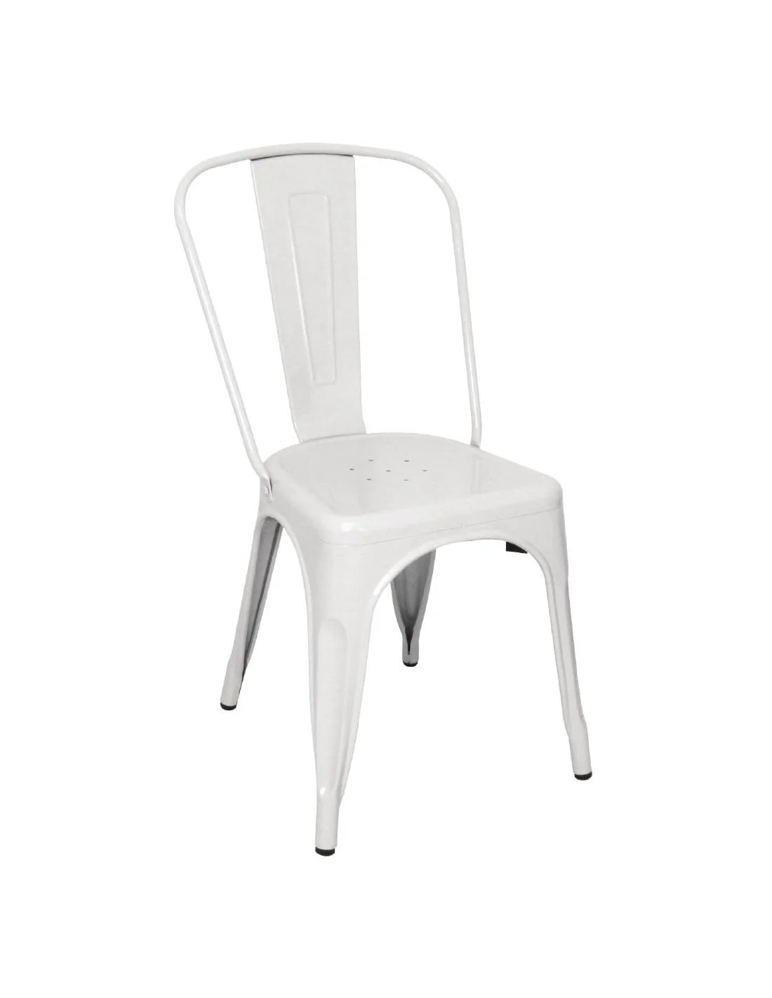 Chaises en acier blanc Bolero Bistro (lot de 4)