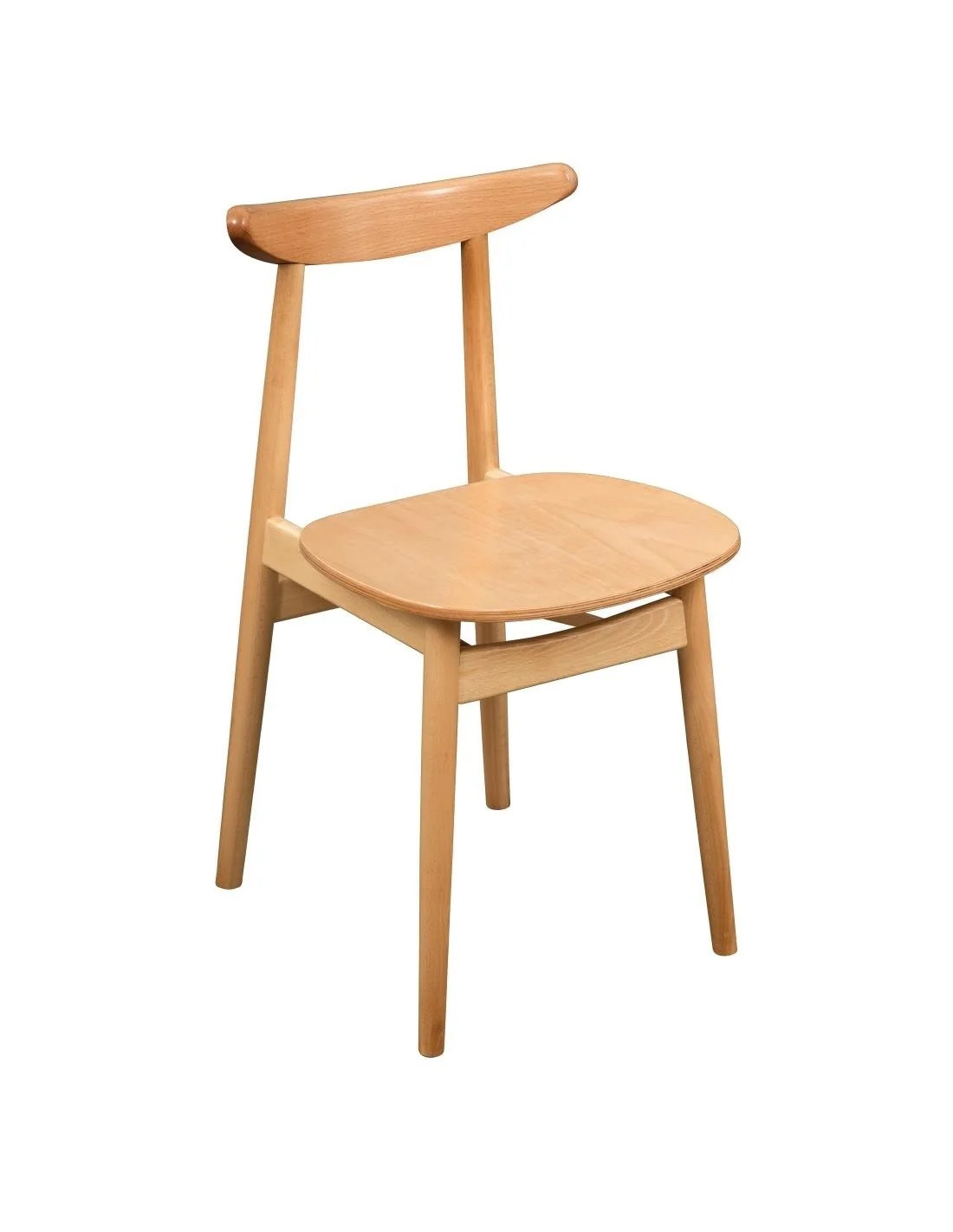 Chaises en bois courbé Fameg Cowhorn hêtre naturel (lot de 2)